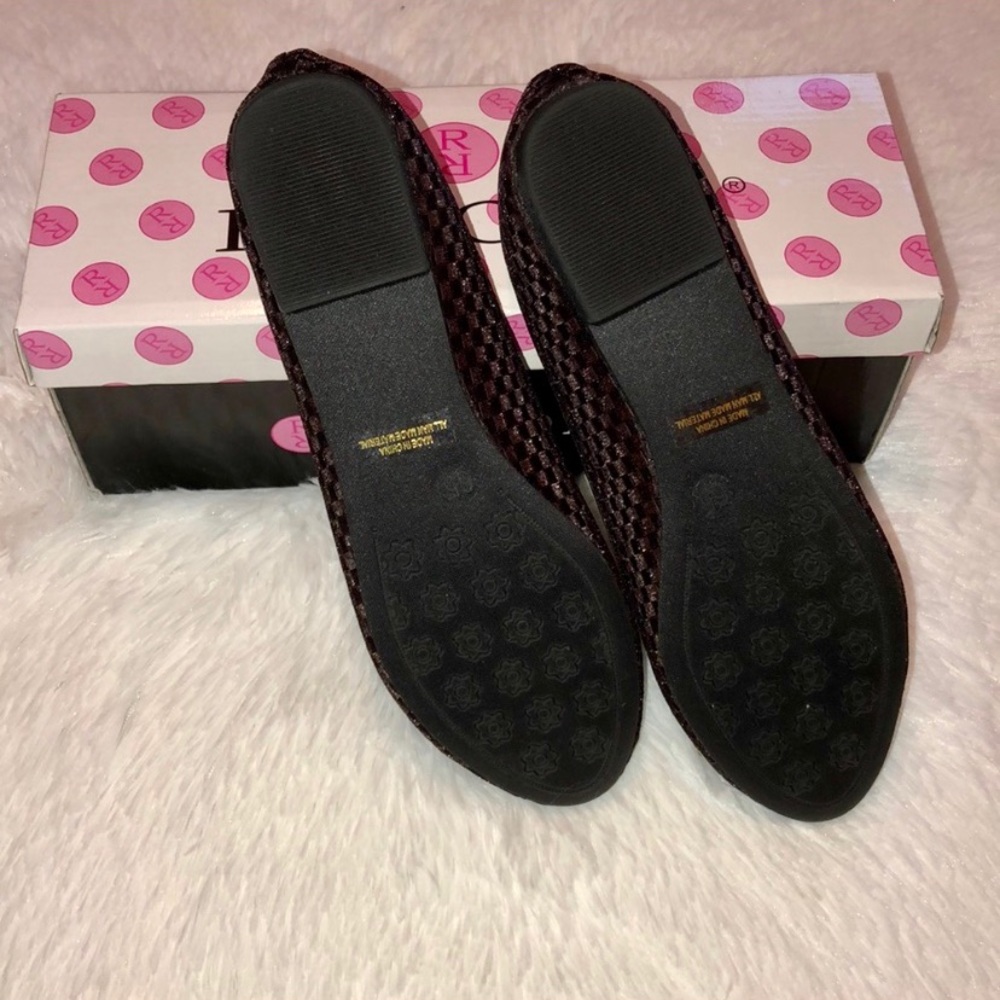 Rasolli Velvet Ballerina Flats